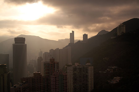 Lever de soleil sur Hong-Kong