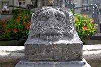 Sculpture on the fountain in the old town of Bern