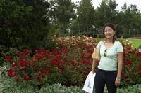 Eiko in the rose garden